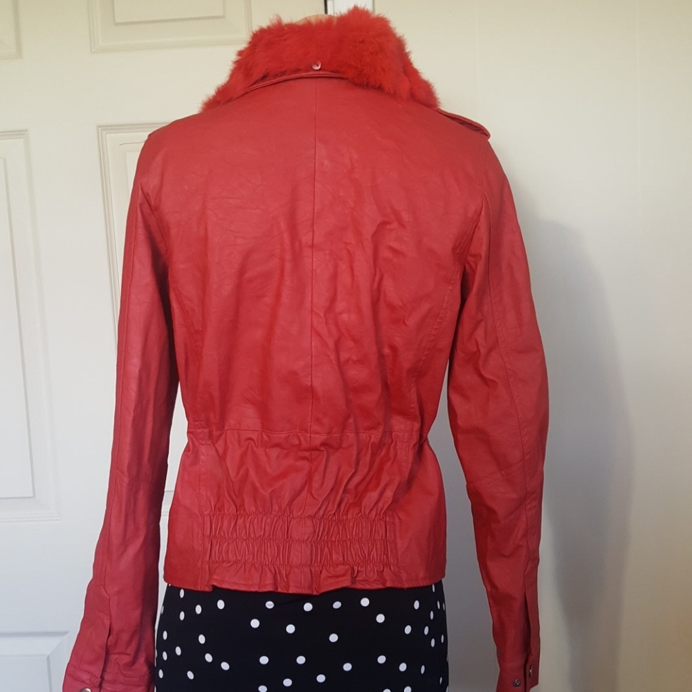 Red pleather jacket - Picture 3 of 8
